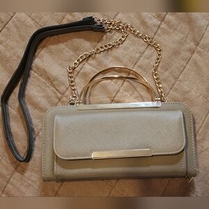 [2/$10] Small Clutch Crossbody Bag with Gold Hardware